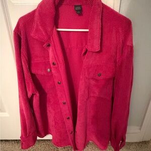 wild fable Hot Pink Corduroy Button-Front Jacket
